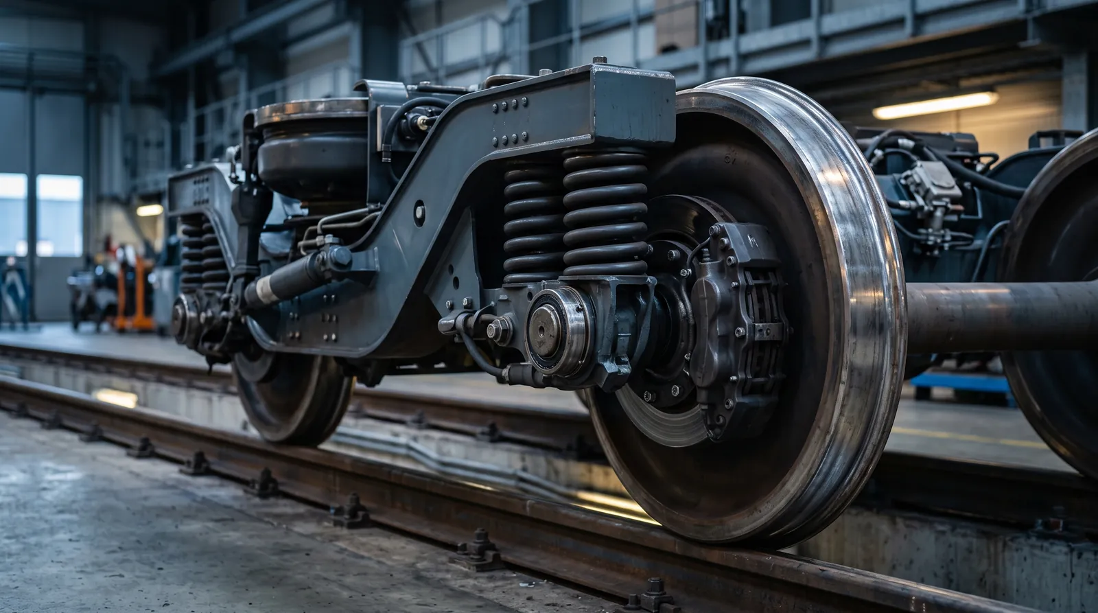 Railway bogie and wheelset hardware